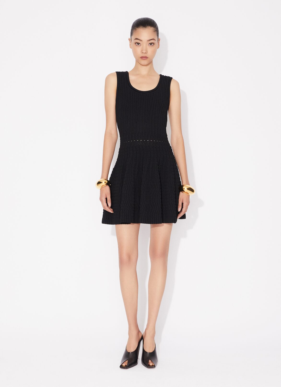 SKATER-KLEID AUS STRICK ALAÏA SCHWARZ SKATER-KLEID AUS STRICK